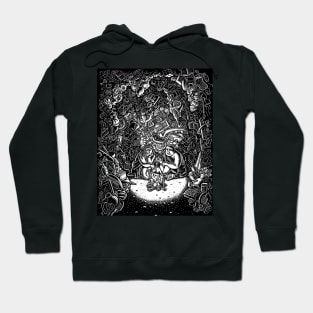 Cavemen in Cave of Materialism Hoodie